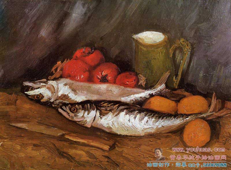 ͻƷ:Still Life with Mackerels, Lemons and TomatoesArtist:Vincent Van GoghCountry of Origin:NetherlandsDate of Creation:1886 ADTagged With:Still Life 